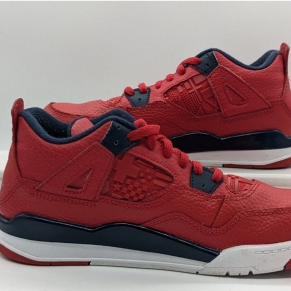 Nike Air Jordan 4 Retro PS FIBA Red Blue Sneakers - Picture 4 of 9
